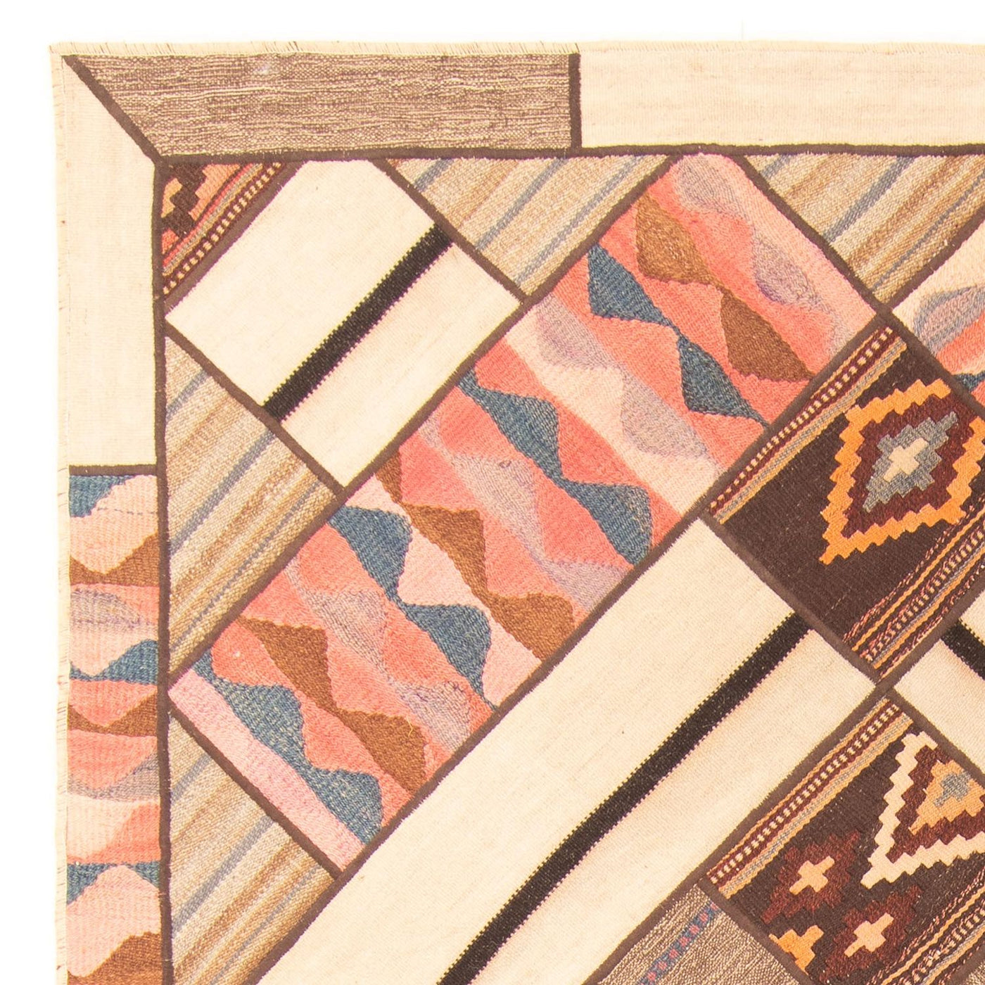 Tapete de trabalho em patchwork 230x160cm - Perserteppich Wollteppich
