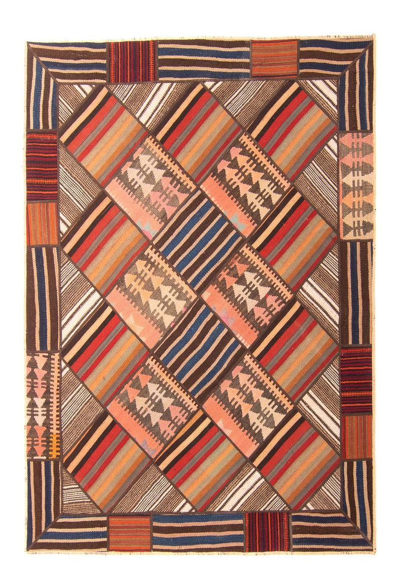 Tapete de trabalho em patchwork 200x150cm - Perserteppich Wollteppich