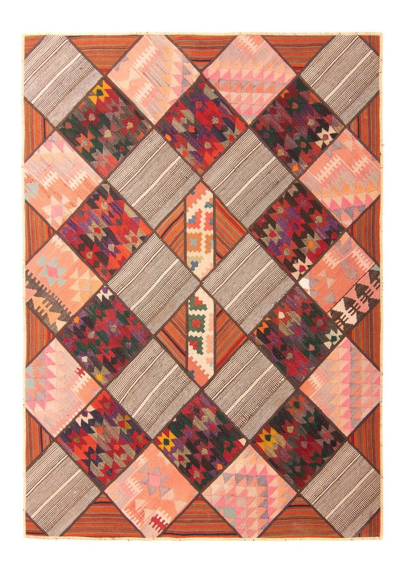 Tapete de trabalho em patchwork 200x150cm - Perserteppich Wollteppich