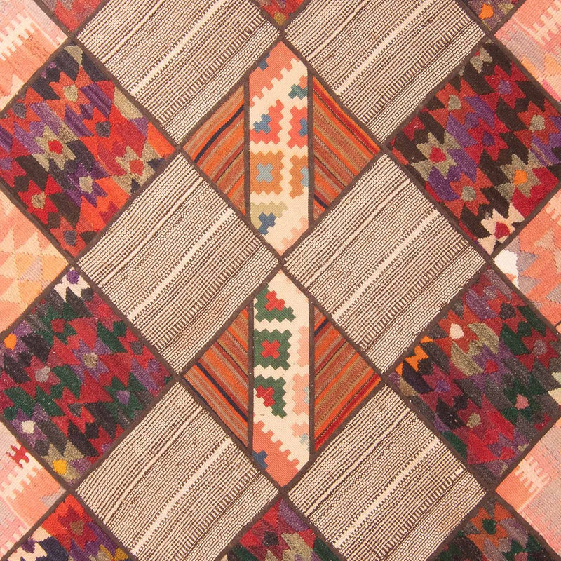 Tapete de trabalho em patchwork 200x150cm - Perserteppich Wollteppich