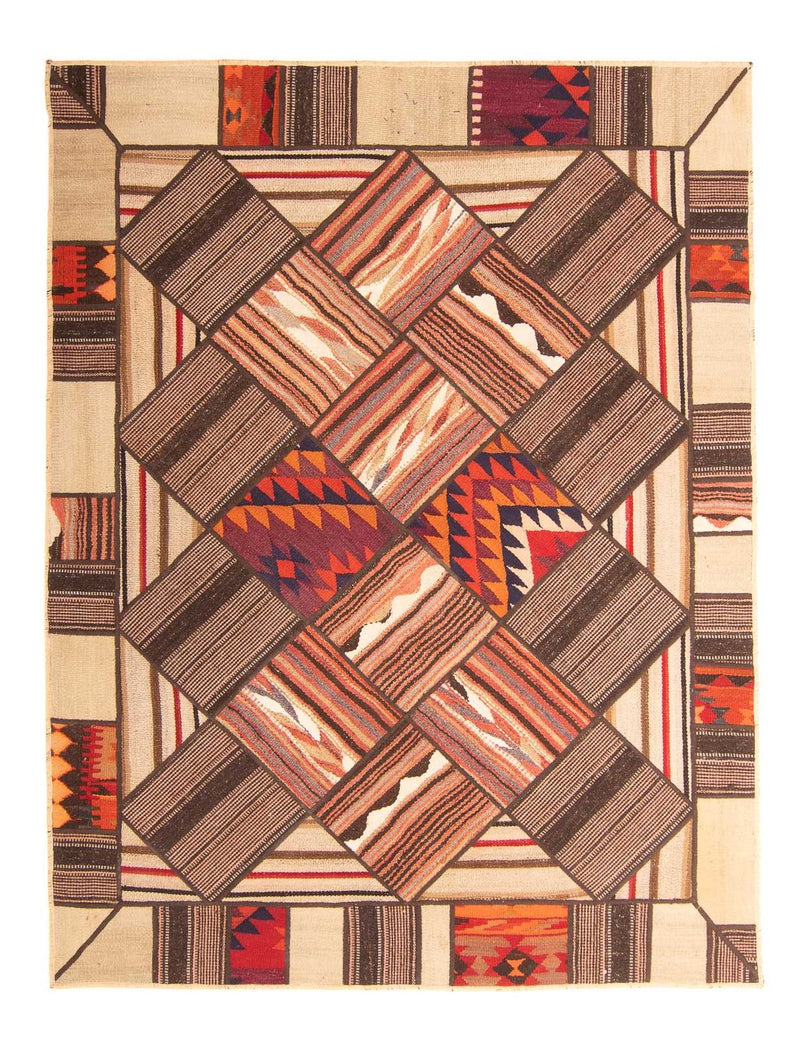 Tapete de trabalho em patchwork 200x150cm - Perserteppich Wollteppich