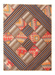 Tapete de trabalho em patchwork 200x150cm - Perserteppich Wollteppich
