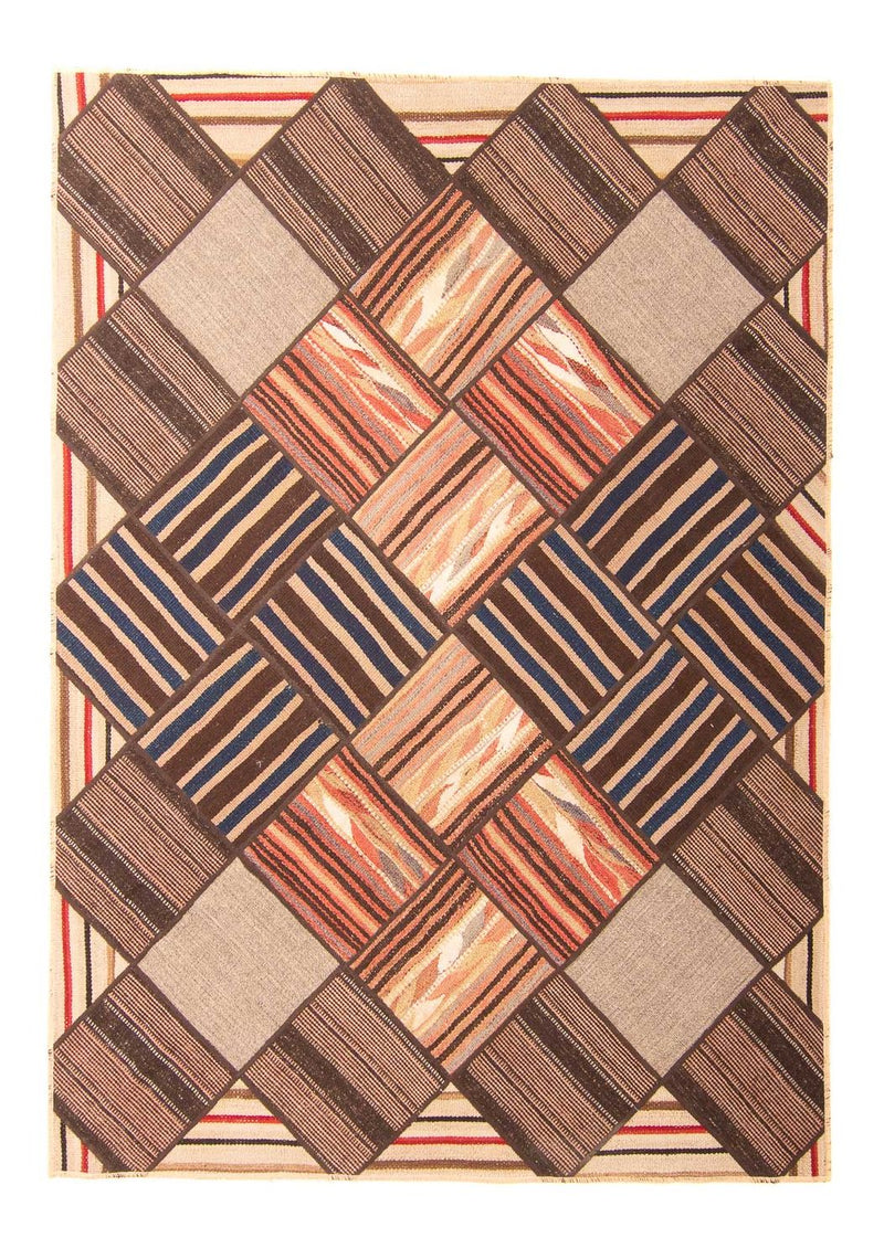Tapete de trabalho em patchwork 200x150cm - Perserteppich Wollteppich