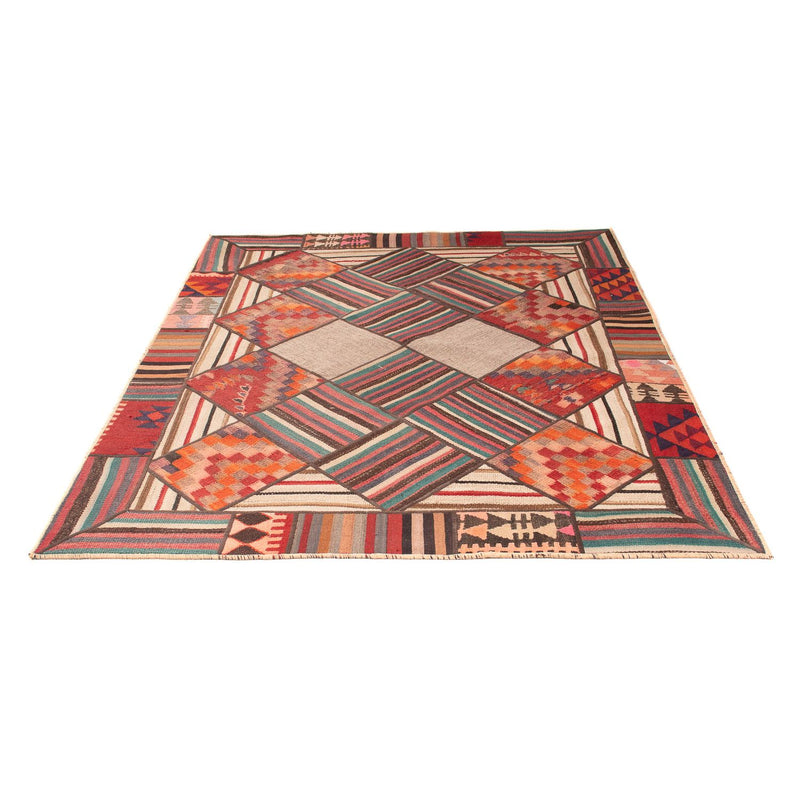 Tapete de trabalho em patchwork 200x150cm - Perserteppich Wollteppich