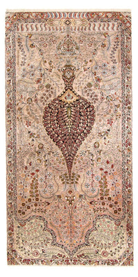 Corredor Tapete de seda - China Seda - 200 x 104 cm - salmão – product image