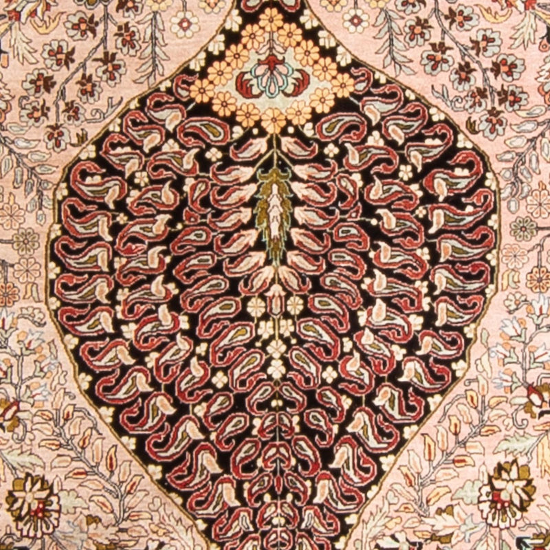 Corredor Tapete de seda - China Seda - 200 x 104 cm - salmão