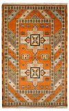 Tapete Oriental 93x149cm - Rectangular / Laranja / 93 x 149 cm Rectangular