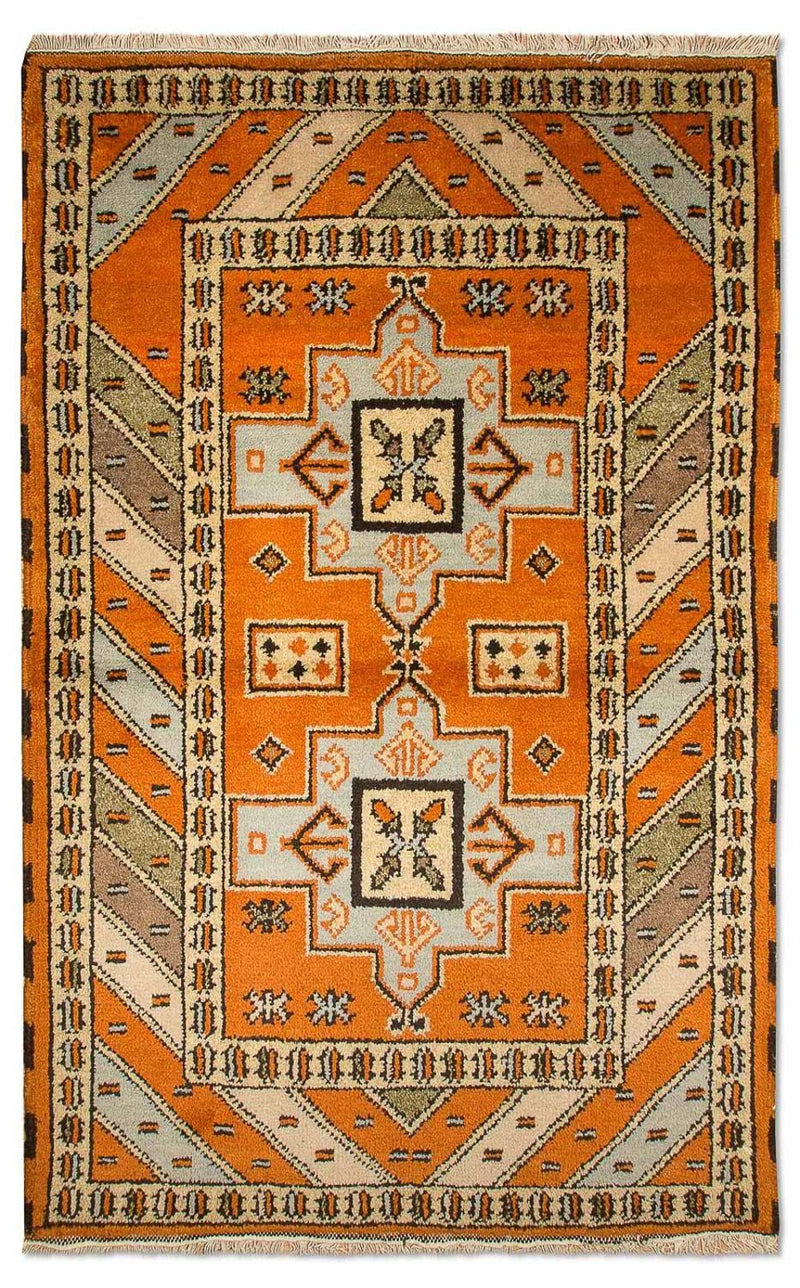 Tapete Oriental - 149 x 93 cm - laranja