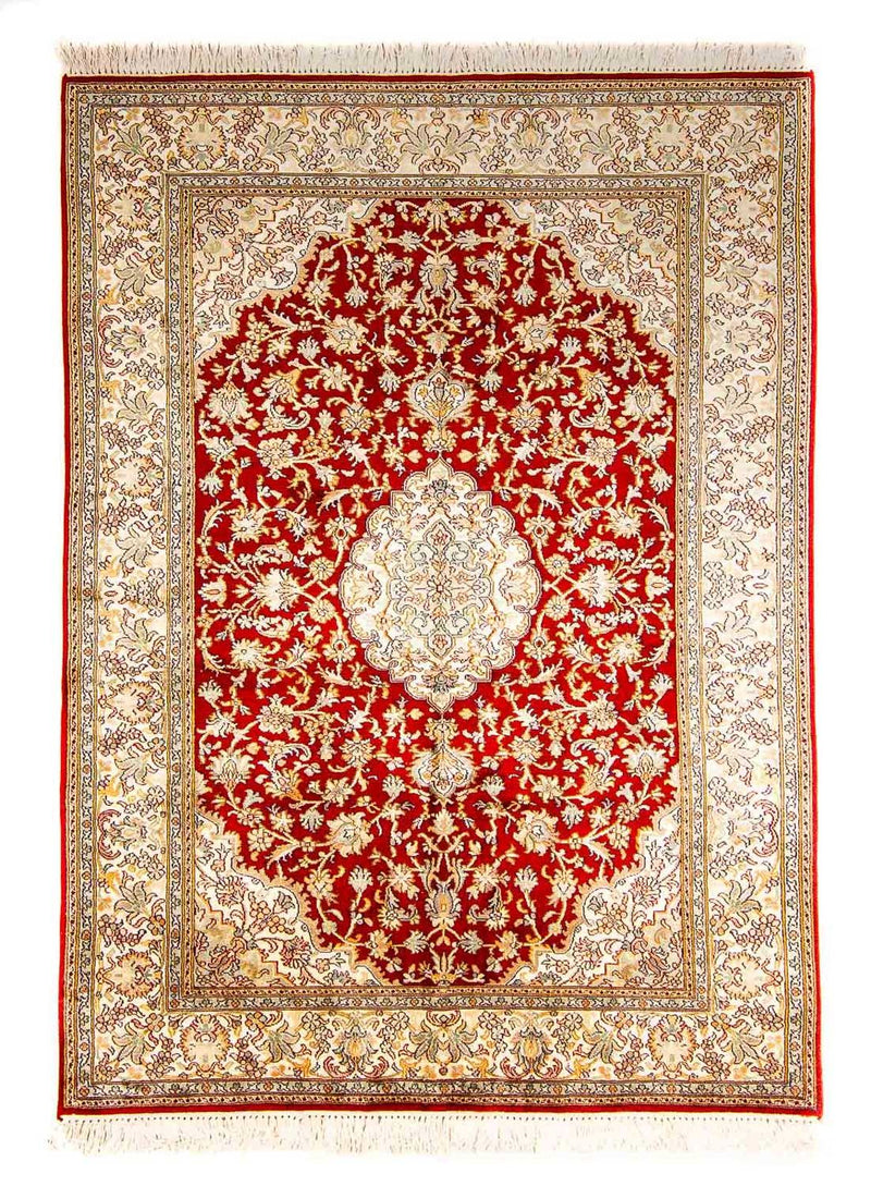 Seda da Caxemira Tapete 186x129cm - Tapete Oriental