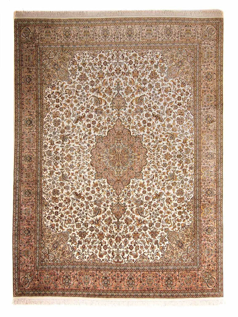 Seda da Caxemira Tapete 307x243cm - Tapete Oriental
