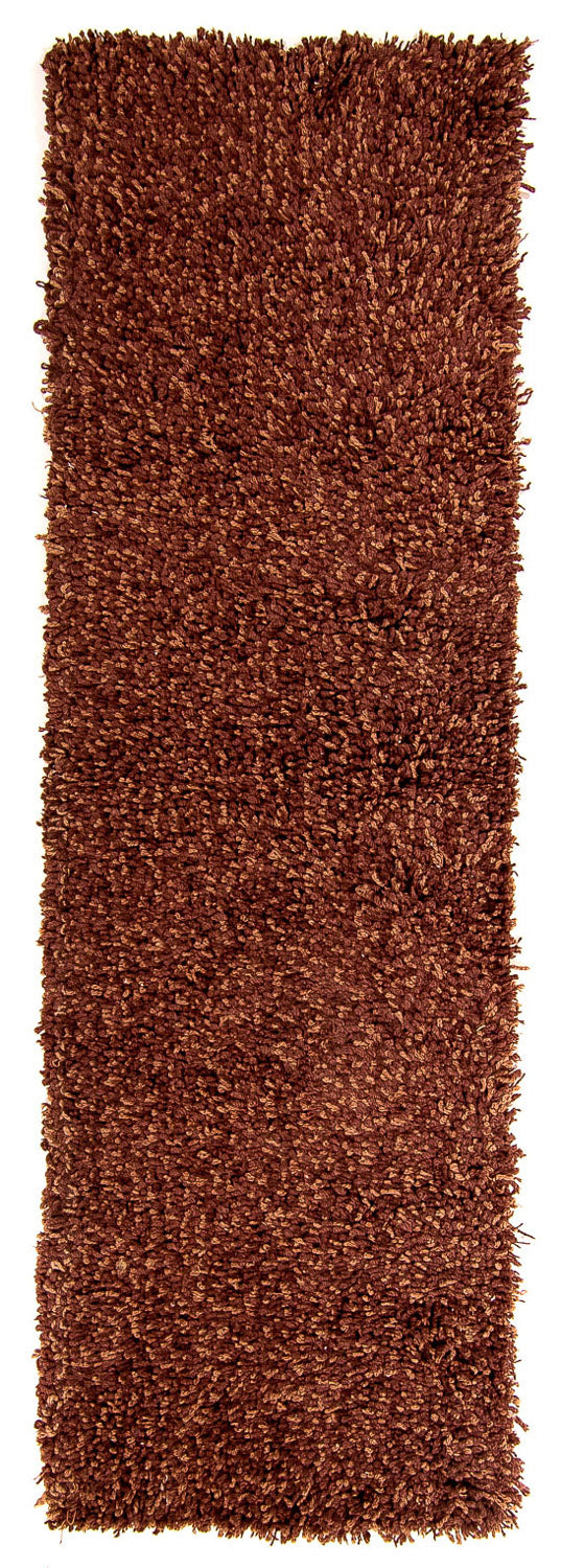Corredor Tapete de pilha alta - 205 x 64 cm - castanho