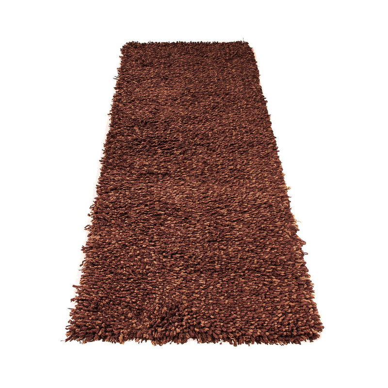 Corredor Tapete de pilha alta - 205 x 64 cm - castanho