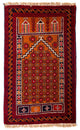 Tapete Baluch - 128 x 75 cm - vermelho escuro
