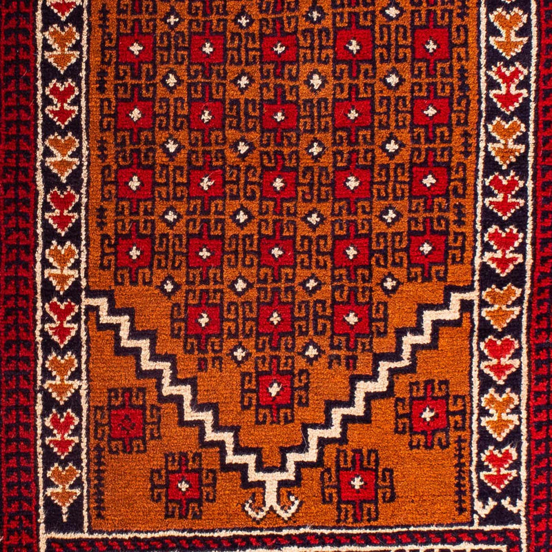 Tapete Baluch - 128 x 75 cm - vermelho escuro