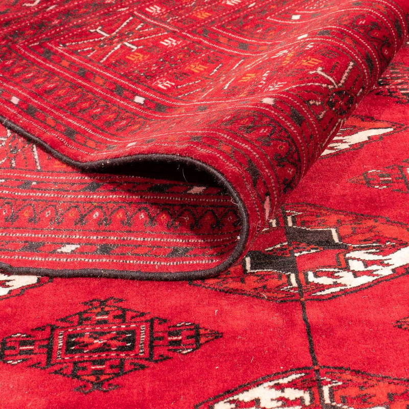 Tapete turquaman - 190 x 146 cm - vermelho escuro