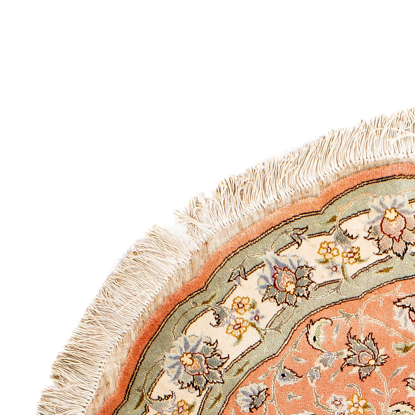Tapete Persa - Tabriz - Royal ronda  - 102 x 102 cm - vermelho claro