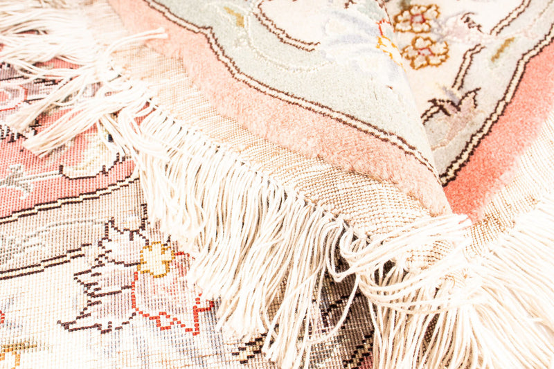 Tapete Persa - Tabriz - Royal ronda  - 102 x 102 cm - vermelho claro