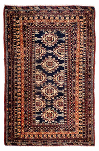Tapete afegão - 140 x 94 cm - azul escuro – product image