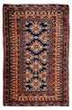Tapete afegão - 140 x 94 cm - azul escuro