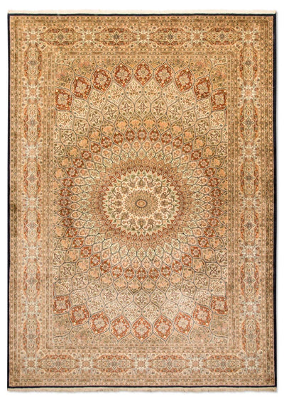 Seda da Caxemira Tapete 197x287cm - Tapete Oriental