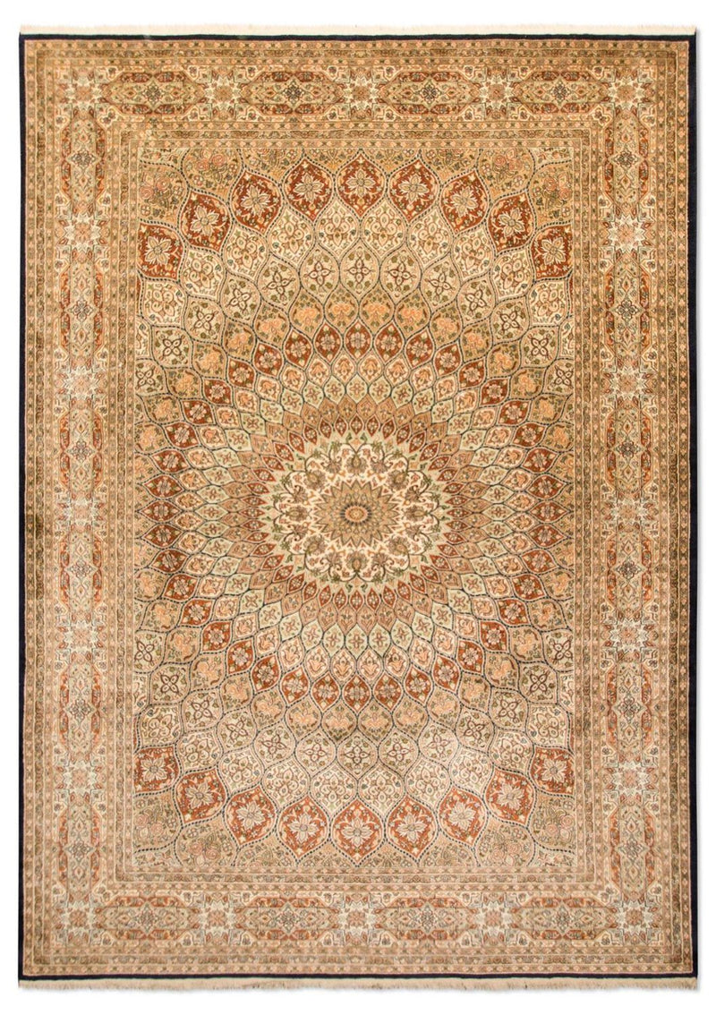 Seda da Caxemira Tapete 287x197cm - Tapete Oriental