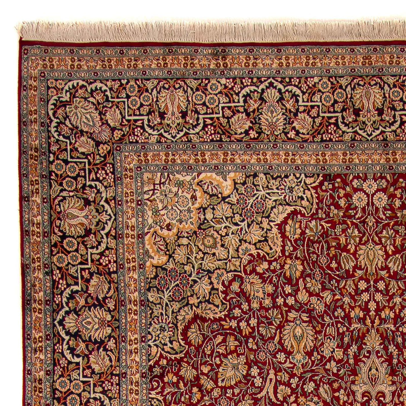 Seda da Caxemira Tapete 306x208cm - Tapete Oriental