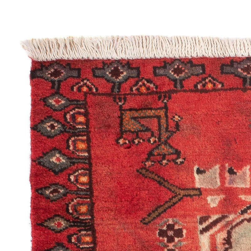 Tapete Persa - Nomadic praça  - 98 x 95 cm - vermelho escuro