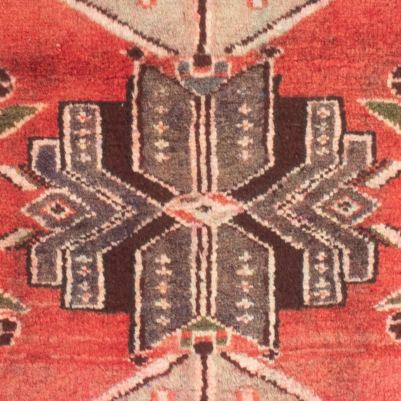 Tapete Persa - Nomadic praça  - 98 x 95 cm - vermelho escuro