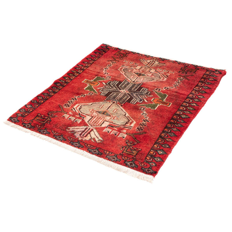 Tapete Persa - Nomadic praça  - 98 x 95 cm - vermelho escuro
