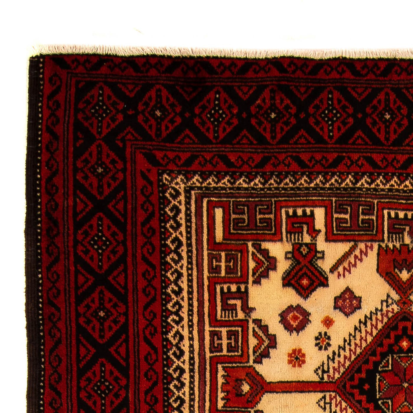 Tapete Baluch - 183 x 107 cm - vermelho escuro
