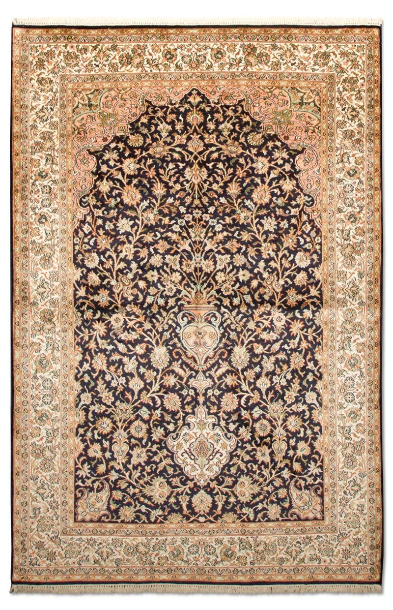 Seda da Caxemira Tapete 190x127cm - Tapete Oriental