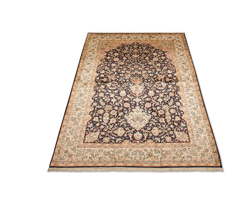 Seda da Caxemira Tapete 190x127cm - Tapete Oriental