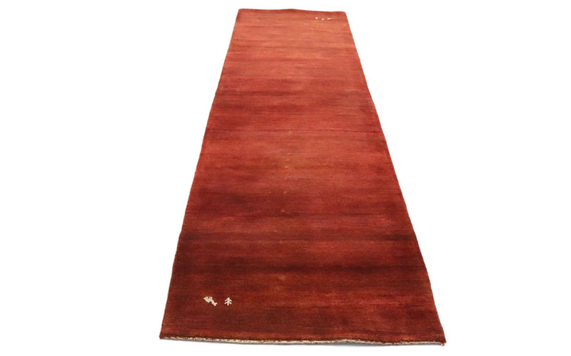 Corredor Tapete Gabbeh - Loribaft Persa - 280 x 81 cm - castanho