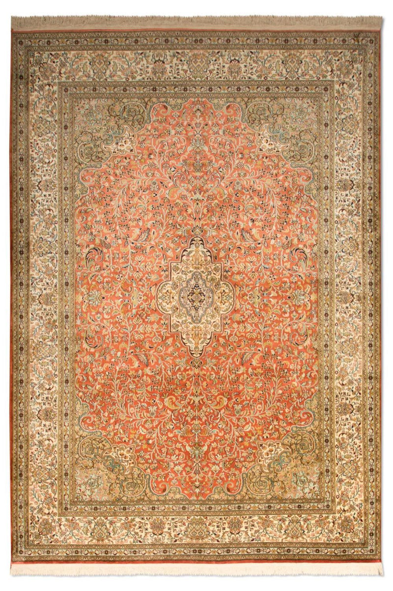 Seda da Caxemira Tapete 168x244cm - Tapete Oriental