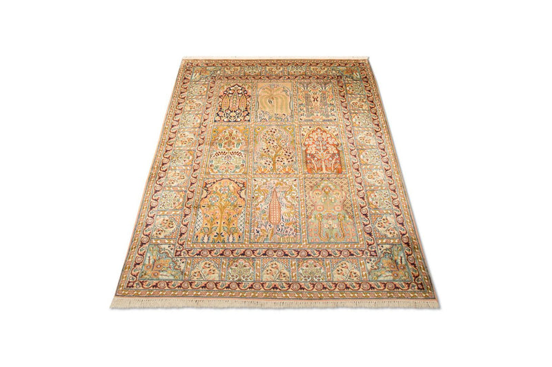 Seda da Caxemira Tapete 124x184cm - Tapete Oriental