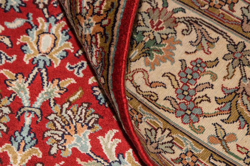 Seda da Caxemira Tapete 218x156cm - Tapete Oriental