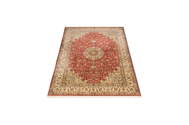 Seda da Caxemira Tapete 218x156cm - Tapete Oriental