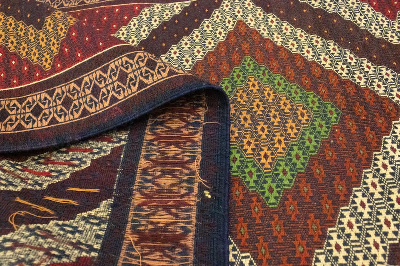 Kilim afegão Tapete 222x85cm