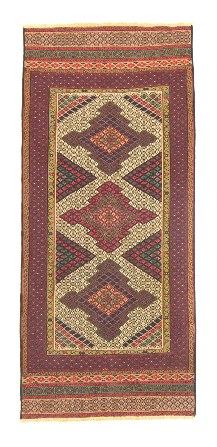 Kilim afegão Tapete 191x88cm