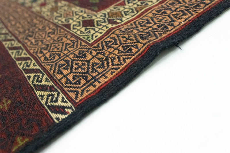 Tapete Kelim - Oriental - 188 x 121 cm - castanho