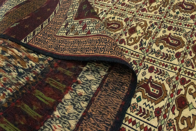 Tapete Kelim - Oriental - 188 x 121 cm - castanho