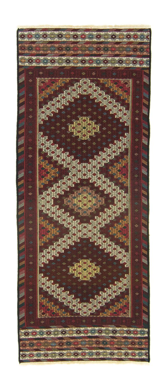 Corredor Tapete Kelim - Oriental - 190 x 75 cm - castanho