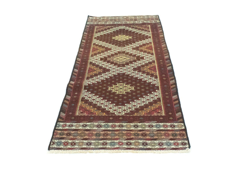 Corredor Tapete Kelim - Oriental - 190 x 75 cm - castanho