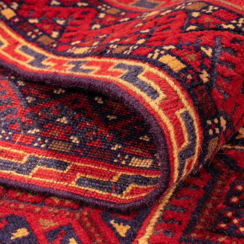 Corredor Tapete Kelim - Oriental - 279 x 81 cm - vermelho escuro