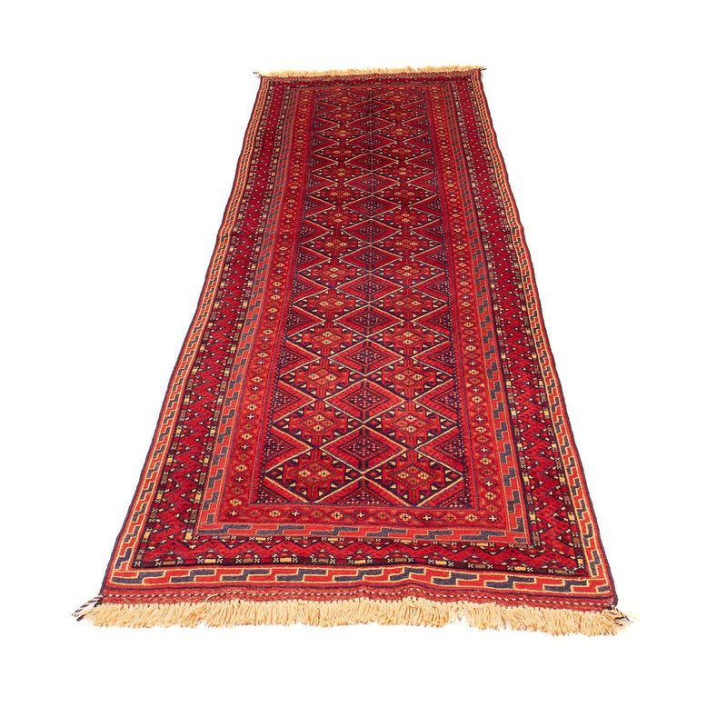 Corredor Tapete Kelim - Oriental - 279 x 81 cm - vermelho escuro
