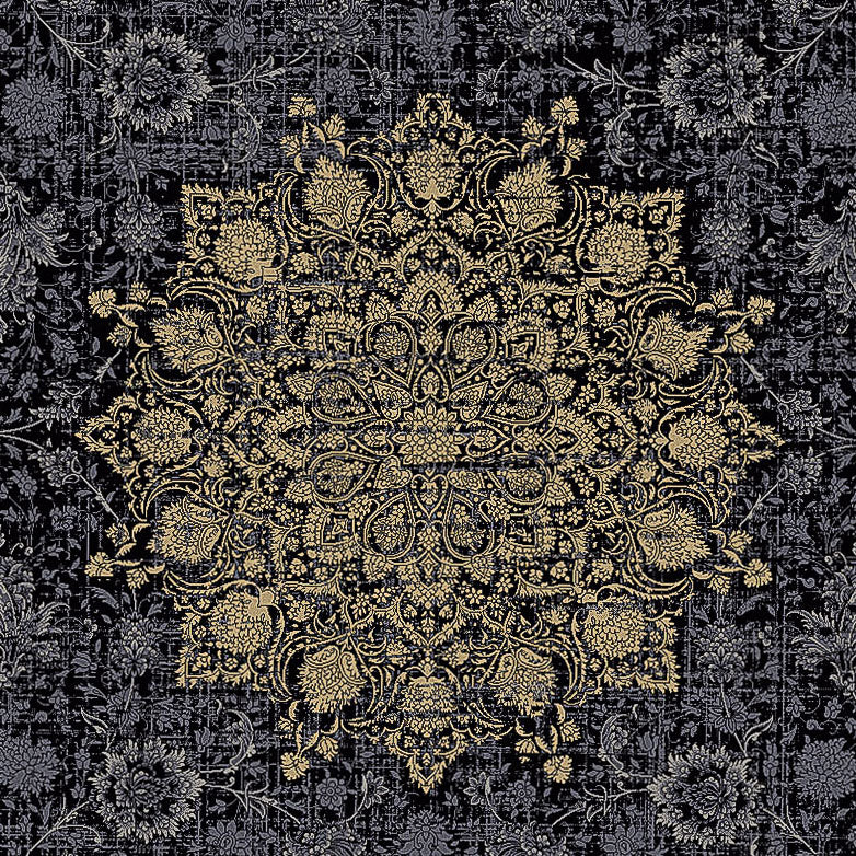 Tapete de tecido oriental Golden Glam