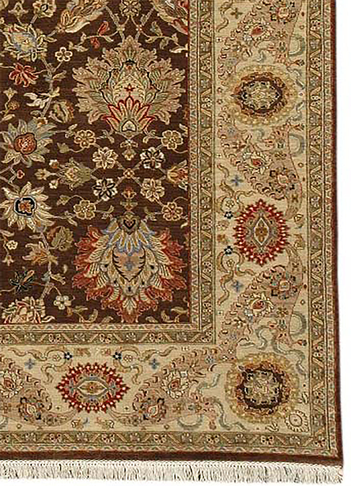 Corredor Tapete de lã - 420 x 75 cm - bege