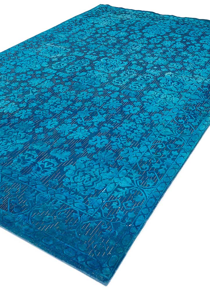 Tapete de lã - 300 x 200 cm - azul escuro