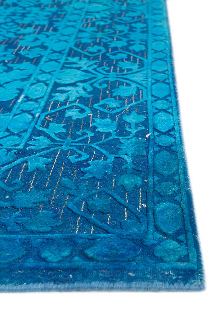 Tapete de lã - 300 x 200 cm - azul escuro