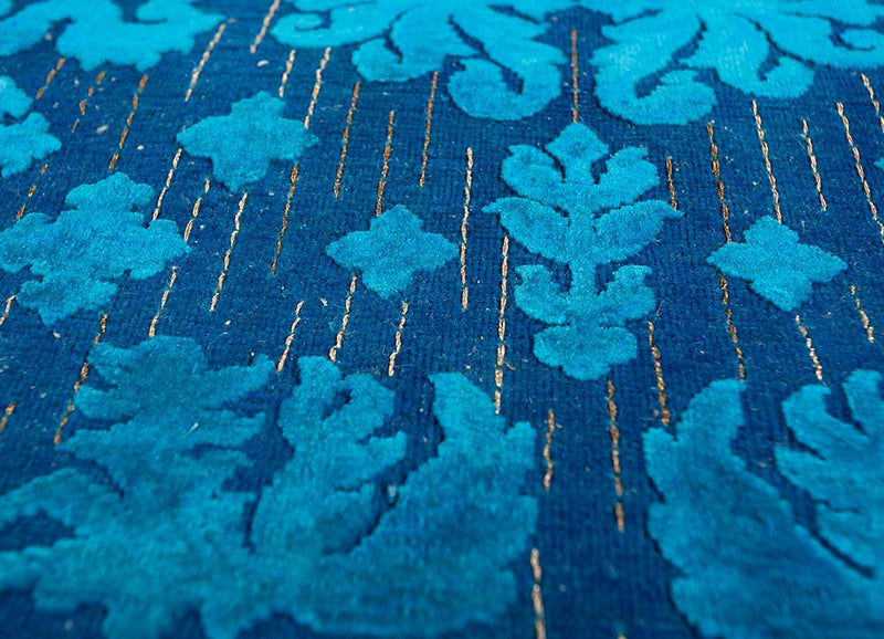 Tapete de lã - 300 x 200 cm - azul escuro